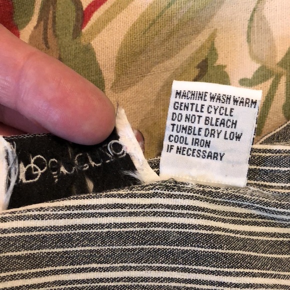 Vtg 90s APPARENZA Size 22W Tunic Length Stripe Gray/White Blouse Textured NEW - Picture 11 of 16